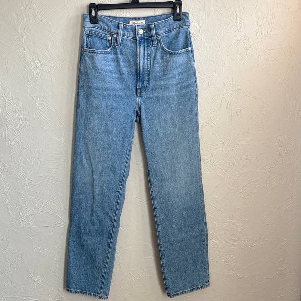 Madewell The Perfect Vintage Straight Blue Denim Jeans
